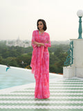 Pink allover abstract floral