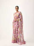 Nude Pink Water colour saree