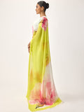 Lemon water colour saree