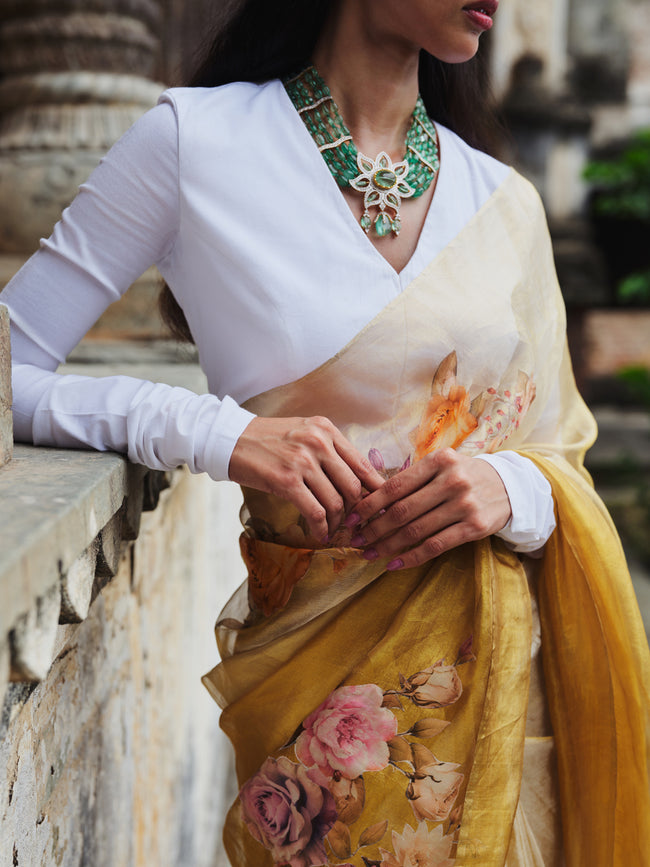 "BRIH" handloom tissue saree