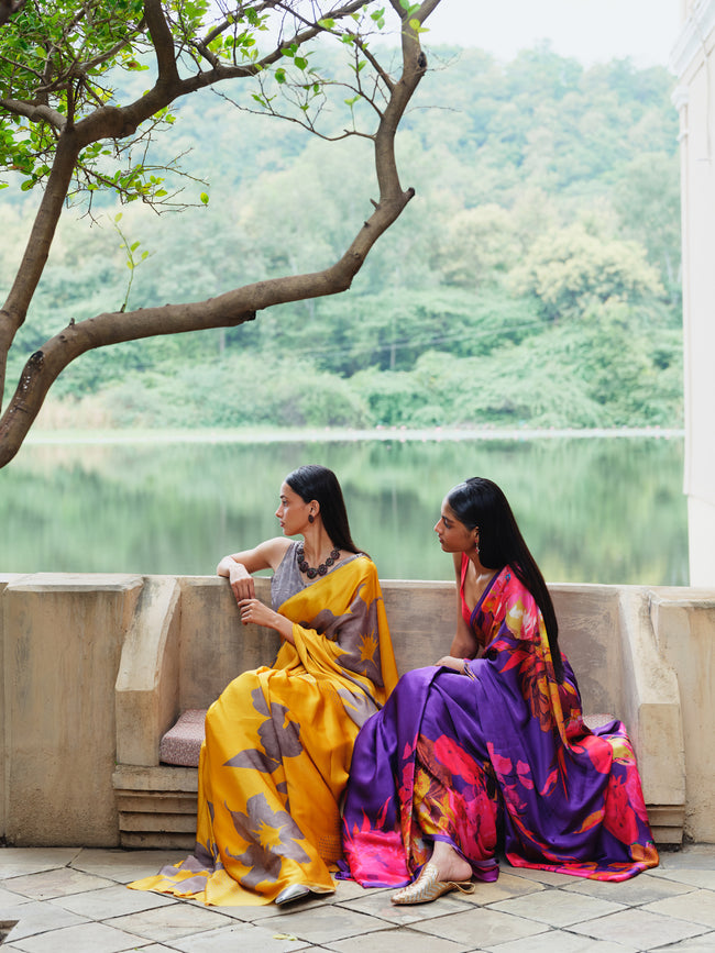 "LUCIA" satin silk saree