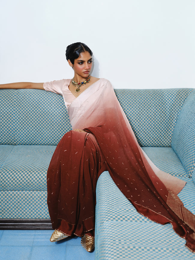 "SITARA" ombre saree