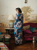 Deep Blue floral saree