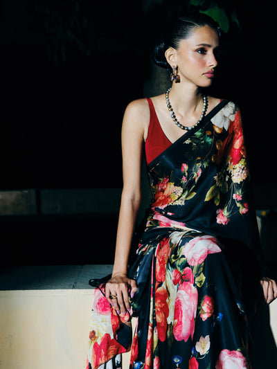 "HANIA" satin silk saree