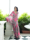 Grey floral saree
