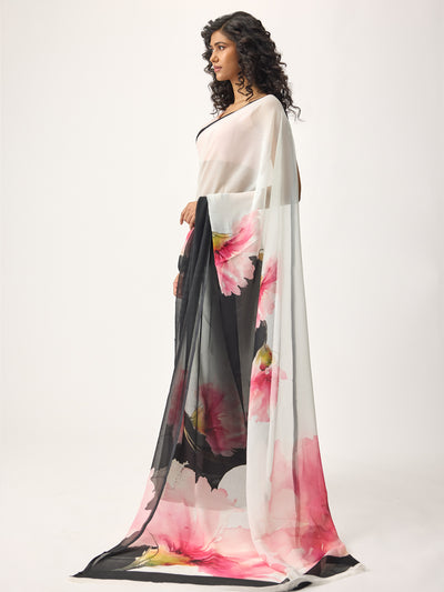 Black water colour saree