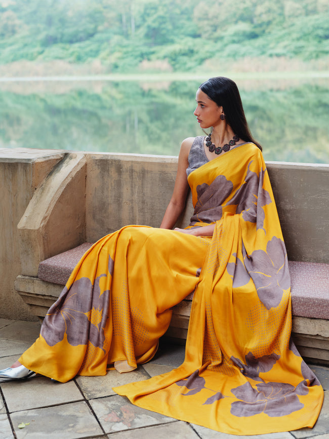 "AMRITA" satin silk saree