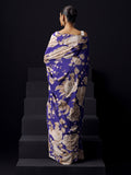 Purple floral saree