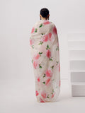 Ivory water color floral saree