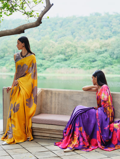 "LUCIA" satin silk saree