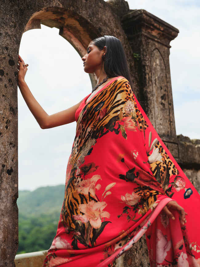 "SUNDARBAN" satin saree