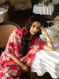 Crimson Red floral saree