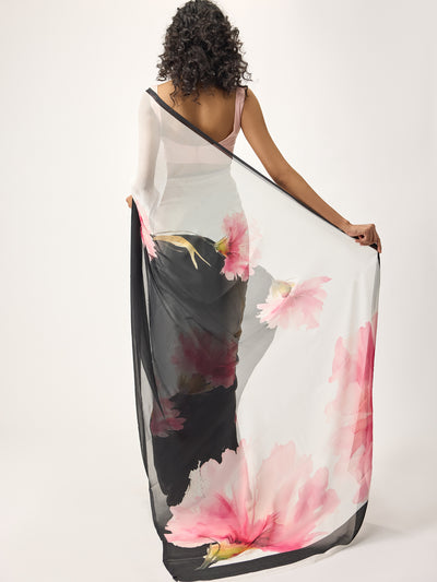 Black water colour saree