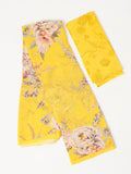 Bright mustard floral saree