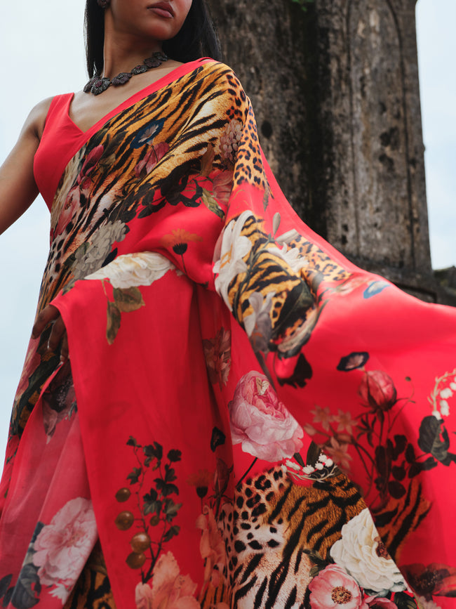 "SUNDARBAN" satin saree