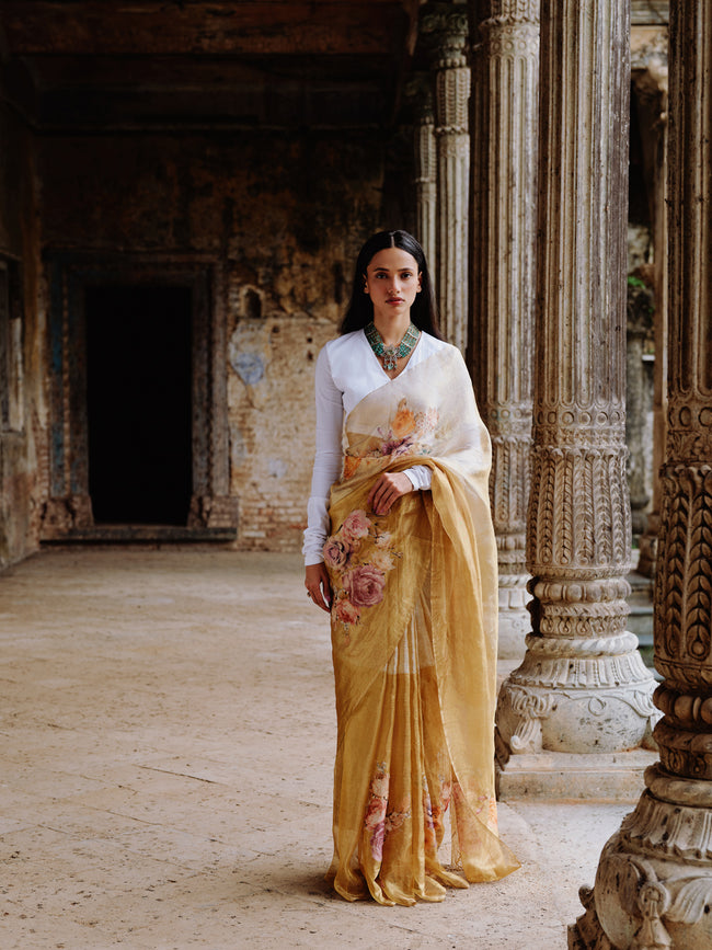 "BRIH" handloom tissue saree