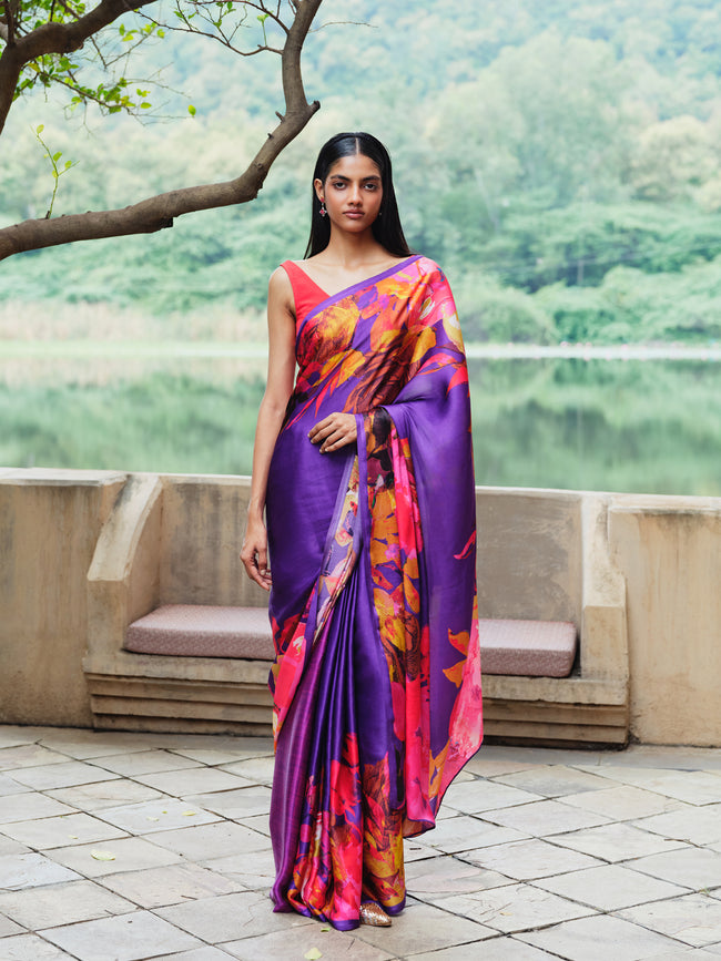 "LUCIA" satin silk saree