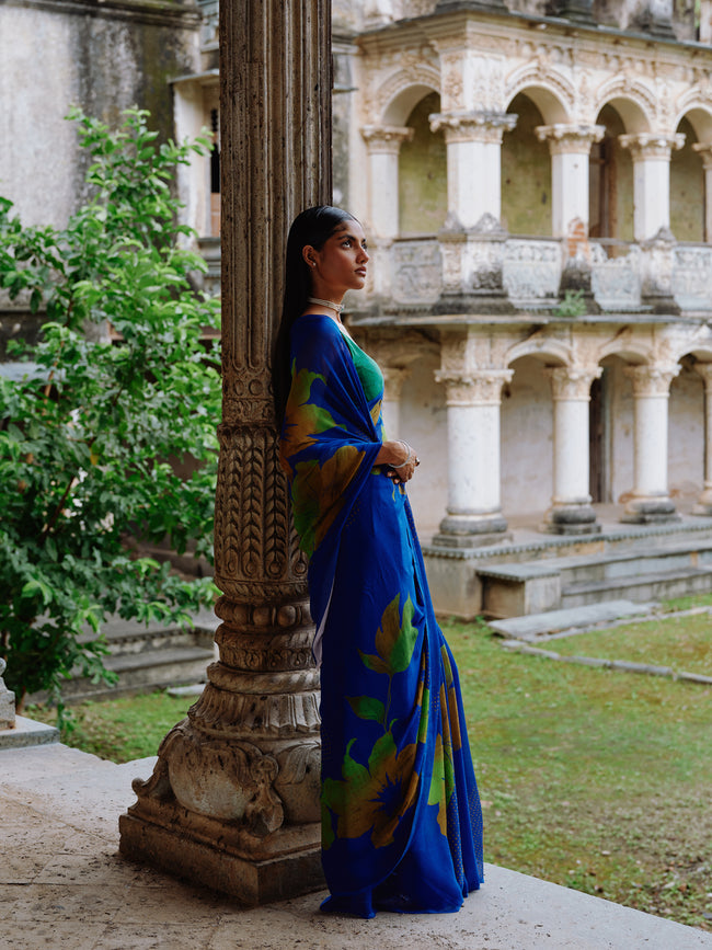 "AMRITA" chiffon silk saree