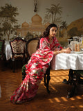 Crimson Red floral saree