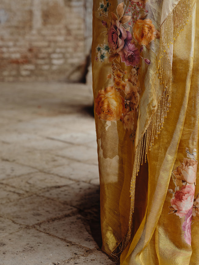 "BRIH" handloom tissue saree