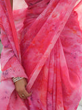 Pink allover abstract floral
