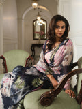 Deep grey with abstract floral