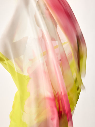 Lemon water colour saree