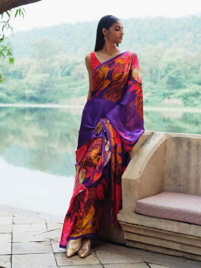 "LUCIA" satin silk saree