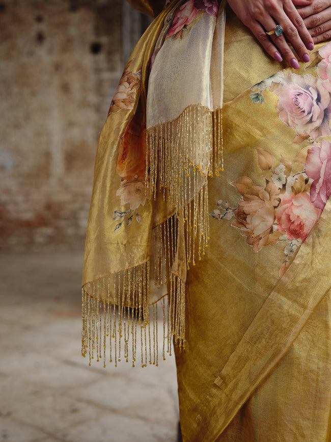 "BRIH" handloom tissue saree