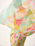 Multi coloured abstract floral saree
