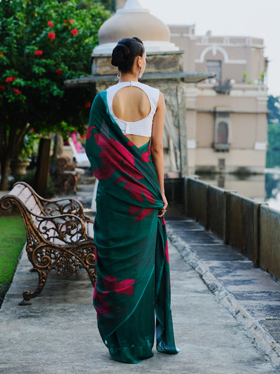 "AMRITA" silk chiffon saree