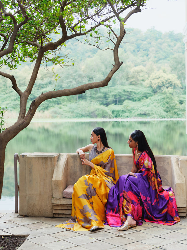 "AMRITA" satin silk saree