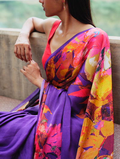 "LUCIA" satin silk saree
