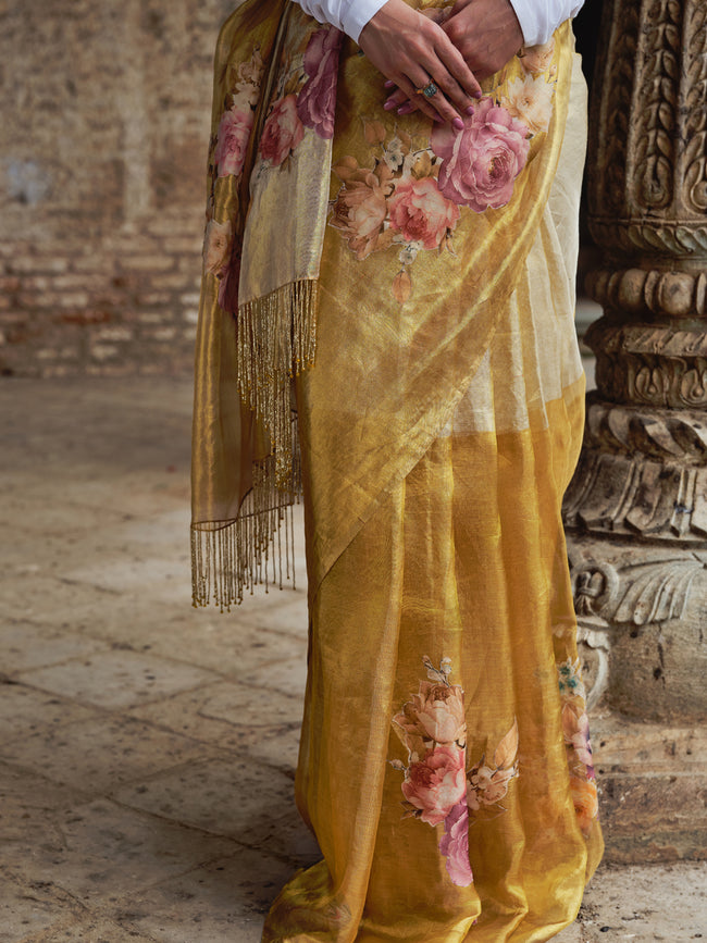 "BRIH" handloom tissue saree