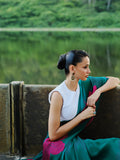 "AMRITA" silk chiffon saree
