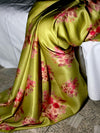 Lime Green floral saree set