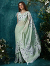Light Green floral saree set